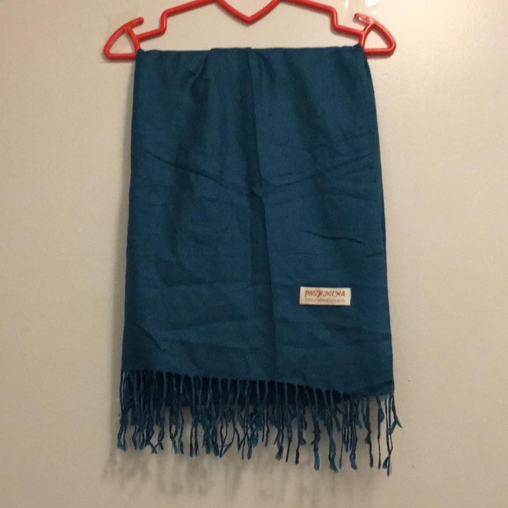 Blue Pashmina Silk Cotton Scarf